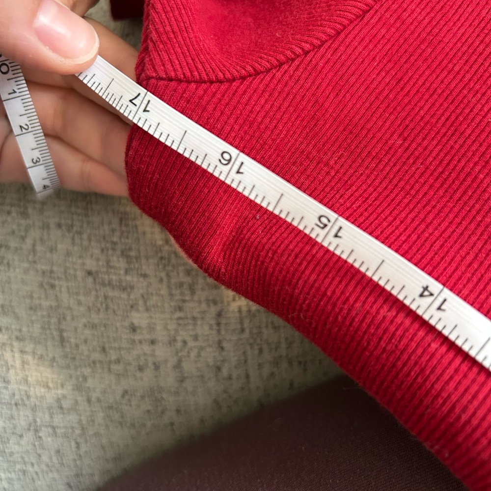 Tommy Hilfiger Ribbed Ruby Red Button Down Shirt … - image 6